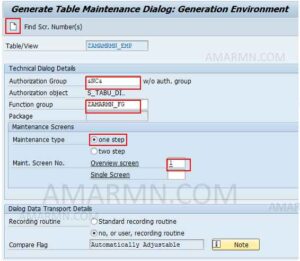 Abap Table Maintenance Generator Amarmn