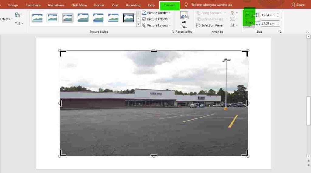 image crop in PowerPoint
